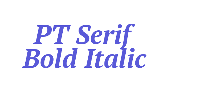 PT Serif Bold Italic Font Download