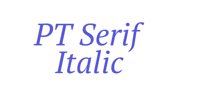 PT Serif Italic Font