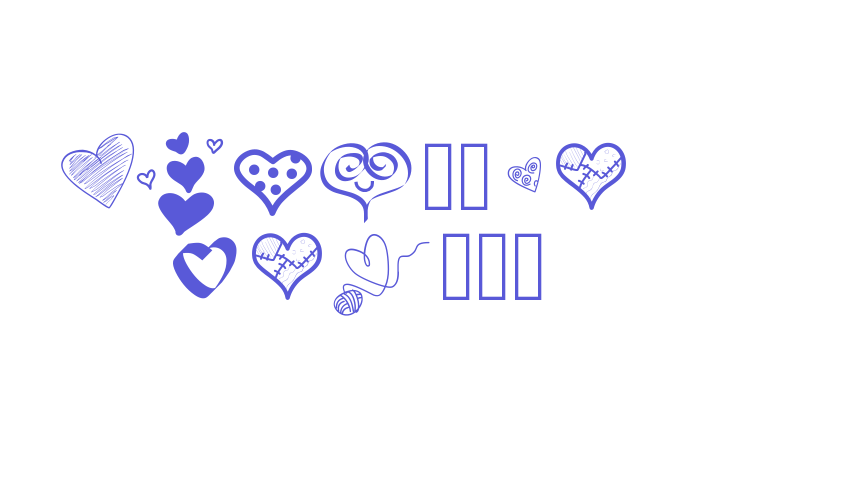 PWLittle Hearts Font Download