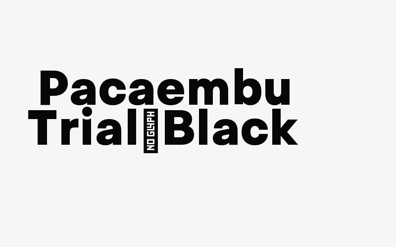 Pacaembu Trial Black Font