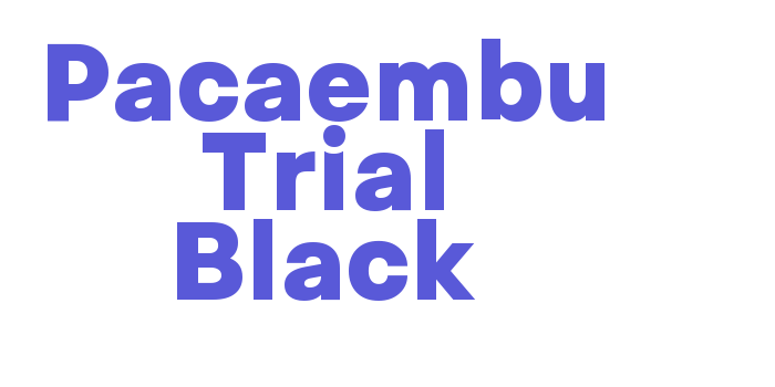 Pacaembu Trial Black Font Download