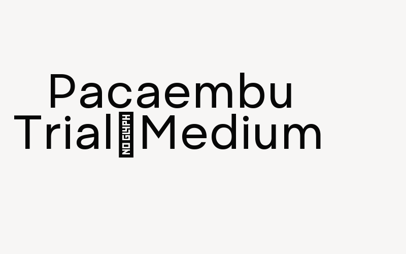 Pacaembu Trial Medium Font