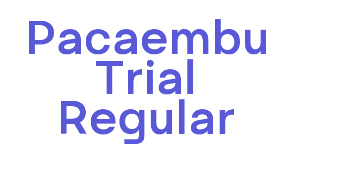 Pacaembu Trial Regular Font Download