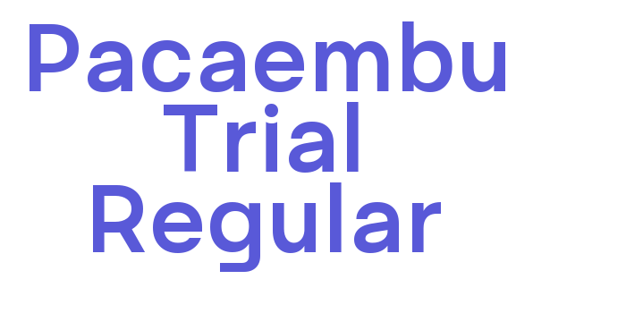 Pacaembu Trial Regular Font