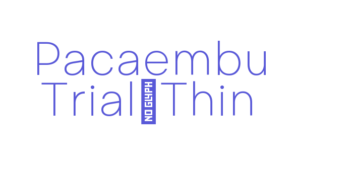 Pacaembu Trial Thin Font Download