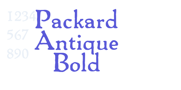 Packard Antique Bold font free