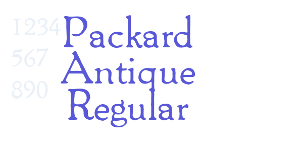 Packard Antique Regular font free