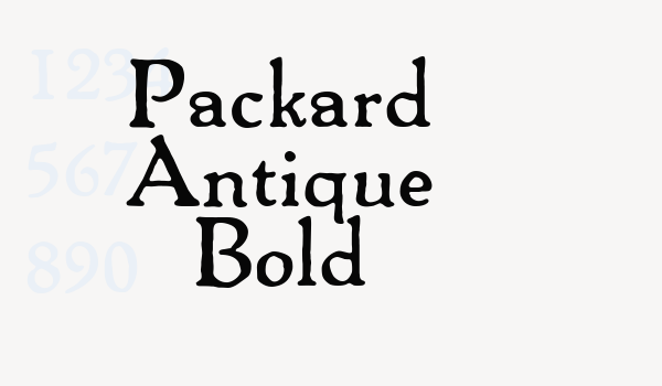 Packard Antique Bold Font