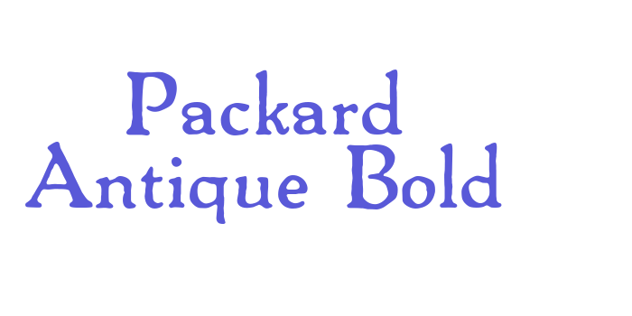 Packard Antique Bold Font Download