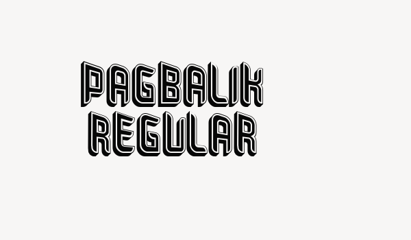 Pagbalik Regular Font