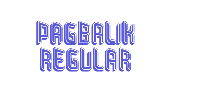 Pagbalik Regular Font