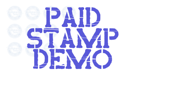 Paid Stamp Demo font free