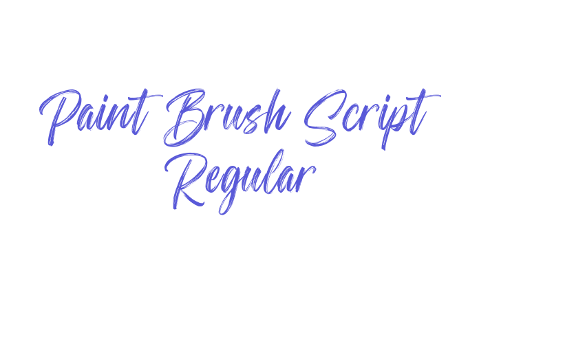 Paint Brush Script Regular Font