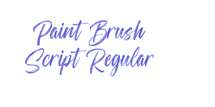 Paint Brush Script Regular Font