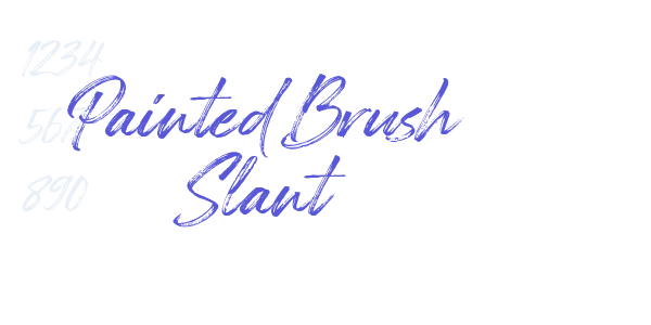 Painted Brush Slant font