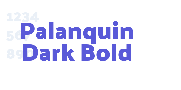 Palanquin Dark Bold font