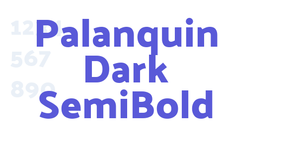 Palanquin Dark SemiBold font