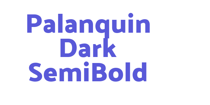 Palanquin Dark SemiBold Font Download