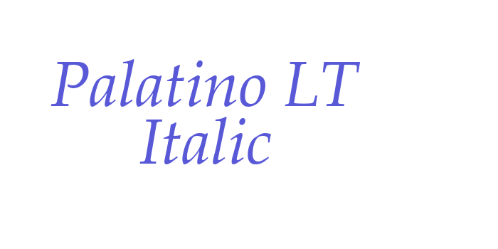 Palatino LT Italic Font Download