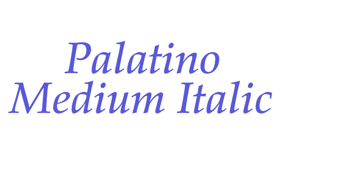 Palatino Medium Italic Font Download