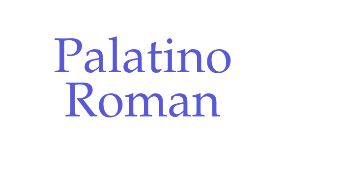 Palatino Roman Font