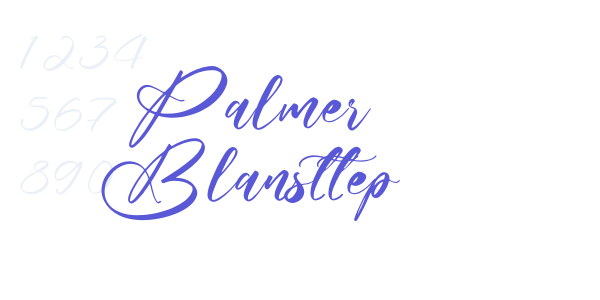 Palmer Blansttep font free