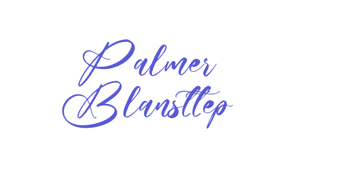 Palmer Blansttep Font Download