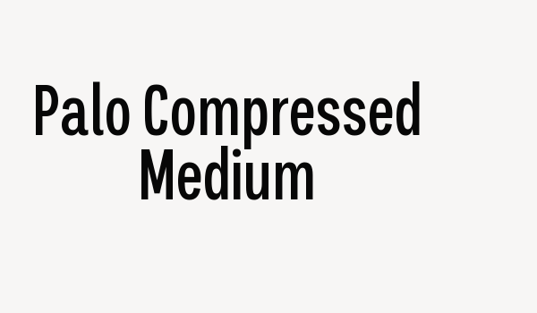 Palo Compressed Medium Font