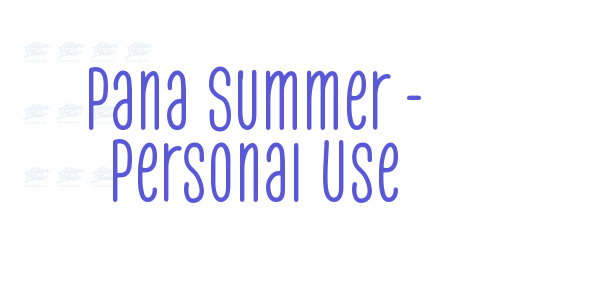 Pana Summer – Personal Use font