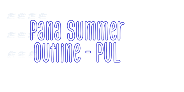 Pana Summer Outline – PUL font