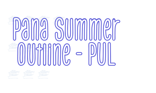 Pana Summer Outline – PUL Font