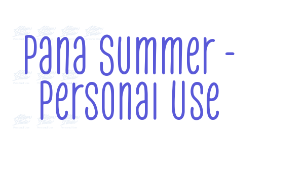 Pana Summer – Personal Use font free