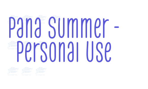 Pana Summer – Personal Use Font