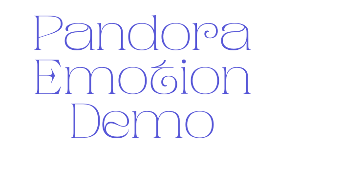 Pandora Emotion Demo Font