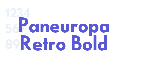 Paneuropa Retro Bold font free