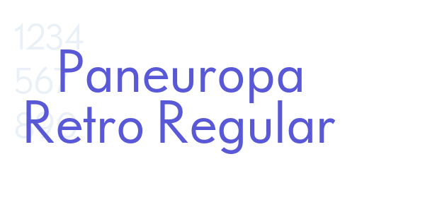 Paneuropa Retro Regular font free