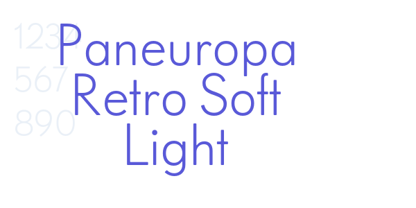 Paneuropa Retro Soft Light font free