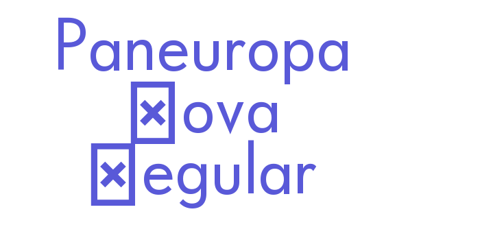 Paneuropa Nova Regular Font