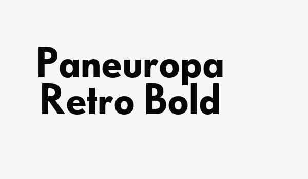 Paneuropa Retro Bold Font