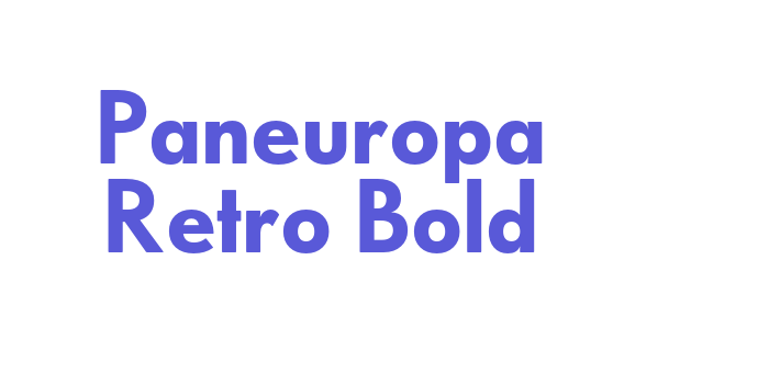 Paneuropa Retro Bold Font Download