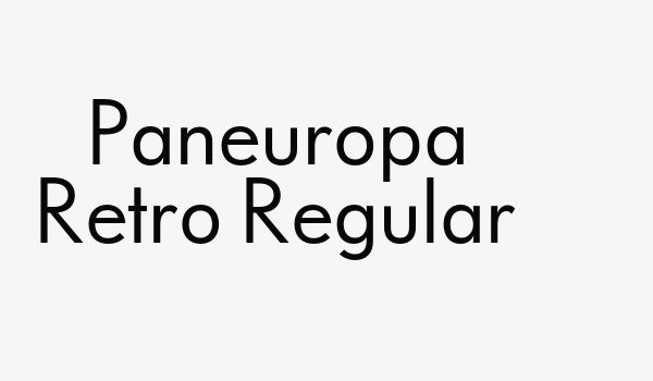 Paneuropa Retro Regular Font