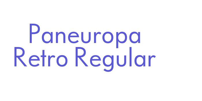 Paneuropa Retro Regular Font Download