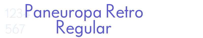 Paneuropa Retro Regular-related font