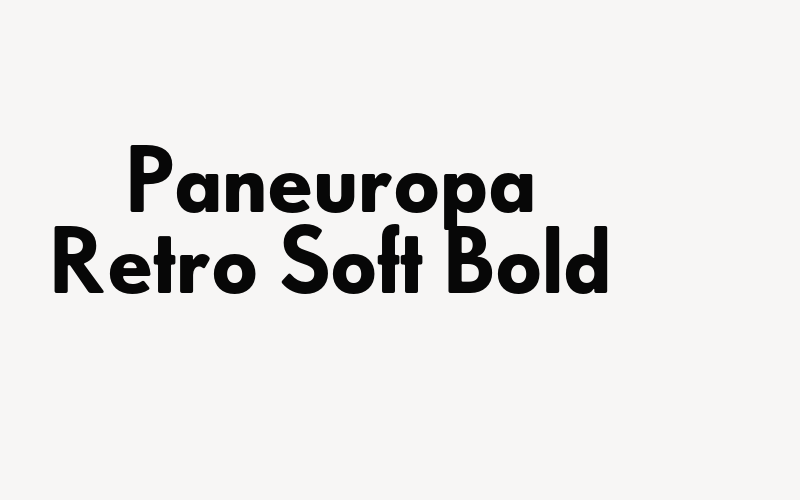 Paneuropa Retro Soft Bold Font