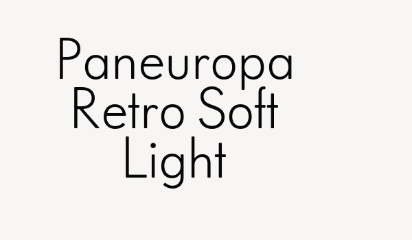 Paneuropa Retro Soft Light Font