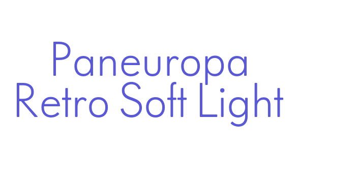 Paneuropa Retro Soft Light Font Download