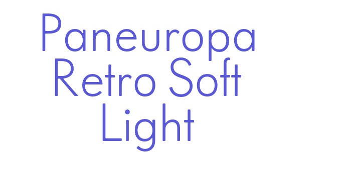 Paneuropa Retro Soft Light Font