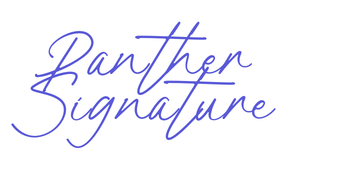 Panther Signature Font