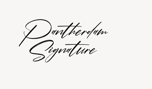 Pantherdam Signature Font