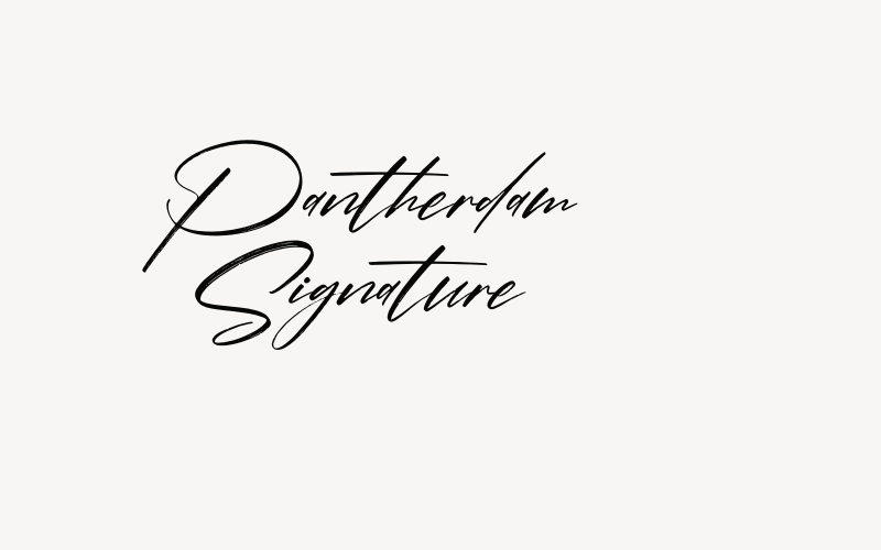 Pantherdam Signature Font